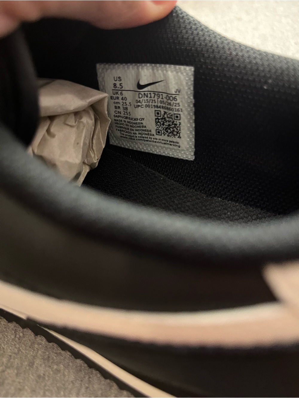 Nike Cortez Black Pale Ivory Sneaker Women's Size 8.5 DN1791-006 - Picture 10 of 11